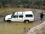 Skips Hilux stuck in Moore River