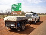 Tonka and camper trailer on the Plenty Highway 2005
