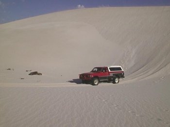 The 'Lux handles a dune with ease!