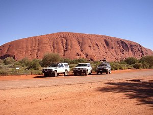 All vehicles at Ayers Rock!